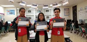These students have earned their Microsoft certification.